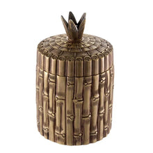 Load image into Gallery viewer, Box Bamboo round vintage brass finish