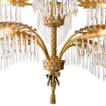 Load image into Gallery viewer, Chandelier Hildebrandt XL vintage brass finish UL