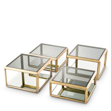 Load image into Gallery viewer, Coffee Table Callum brushed brass finish set of 4