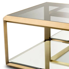 Load image into Gallery viewer, Coffee Table Callum brushed brass finish set of 4