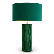Load image into Gallery viewer, Table Lamp Amarello green ceramic incl shade