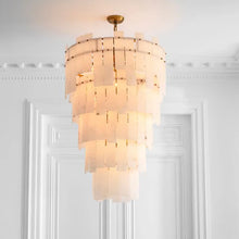 Load image into Gallery viewer, Chandelier Greyson XL antique brass finish alabaster