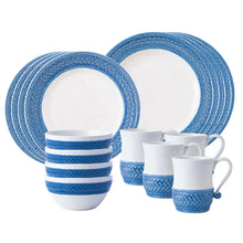 Load image into Gallery viewer, Le Panier White/Delft 16pc Place Setting (KH01/XX, KH02/XX, KH06/XX, KH07/XX) - By Juliska