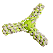 Load image into Gallery viewer, SnugArooz Fling N' Fun Rope Dog Toy Assorted Colors 7"