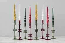 Load image into Gallery viewer, Glass Candlestick Pair