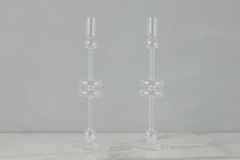Load image into Gallery viewer, Glass Candlestick Pair