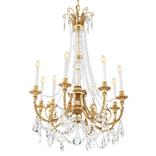 Load image into Gallery viewer, Chandelier Duvaux antique gold finish