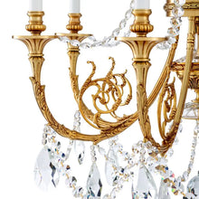 Load image into Gallery viewer, Chandelier Duvaux antique gold finish