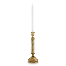 Load image into Gallery viewer, Candle Holder Carnier L vintage brass finish