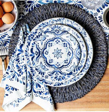Load image into Gallery viewer, Straw Loop Delft Blue Placemat - By Juliska