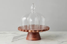 Load image into Gallery viewer, Natural Scalloped Cake Stand