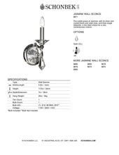 Load image into Gallery viewer, Wall Sconce - Jasmine Collection by Schonbek
