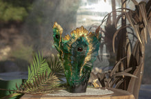 Load image into Gallery viewer, Fleur de Paon Large Gilded Vase