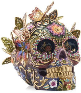 Frida Skull with Butterflies Figurine