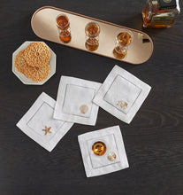 Load image into Gallery viewer, S/4 Cocktail Napkin 6X6 - Beachcomber  Collection - By Sferra