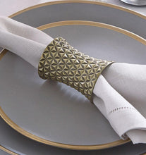 Load image into Gallery viewer, S/2 Napkin Ring - Facet  Collection - By Sferra

