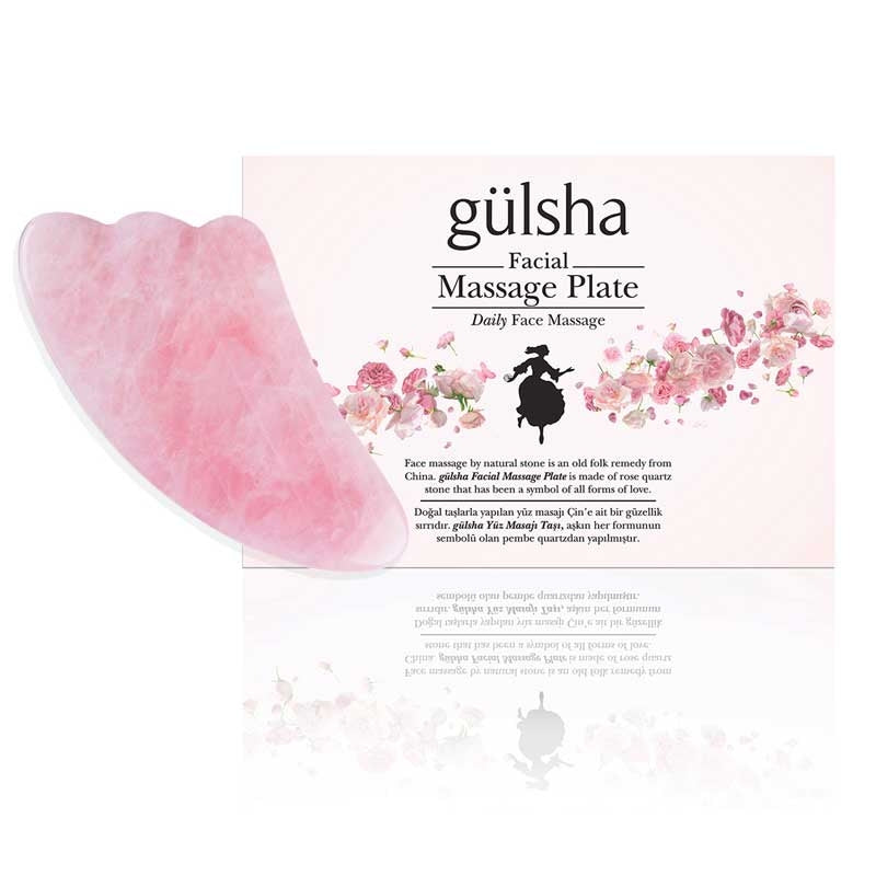 GULSHA Rose Quartz Facial Massage Plate