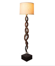 Load image into Gallery viewer, POLISHED KUDU HORN DOUBLE TWIST STANDING LAMP
