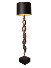 Load image into Gallery viewer, POLISHED KUDU HORN DOUBLE TWIST STANDING LAMP
