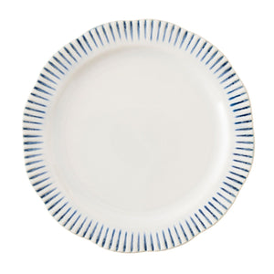 Sitio Stripe Indigo Dinner Plate - By Juliska
