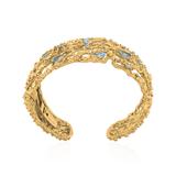Load image into Gallery viewer, Ocean Cuff Bracelet with Blue Topaz and Diamonds