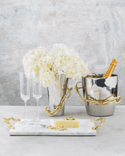 Load image into Gallery viewer, Wisteria Gold Champagne Bucket - By Michael Aram
