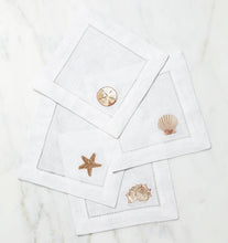 Load image into Gallery viewer, S/4 Cocktail Napkin 6X6 - Beachcomber  Collection - By Sferra
