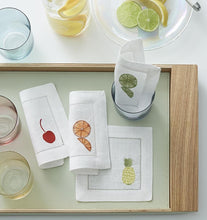 Load image into Gallery viewer, S/4 Cocktail Napkin 6X6 - Frutta Collection - By Sferra