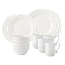 Load image into Gallery viewer, Le Panier White/Delft 16pc Place Setting (KH01/XX, KH02/XX, KH06/XX, KH07/XX) - By Juliska
