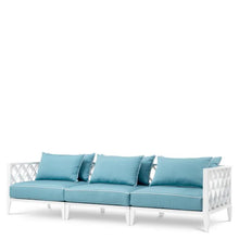 Load image into Gallery viewer, Outdoor Sofa Ocean Club L white sunbrella mineral blue
