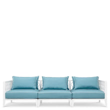 Load image into Gallery viewer, Outdoor Sofa Ocean Club L white sunbrella mineral blue
