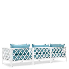 Load image into Gallery viewer, Outdoor Sofa Ocean Club L white sunbrella mineral blue
