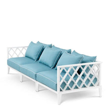 Load image into Gallery viewer, Outdoor Sofa Ocean Club L white sunbrella mineral blue
