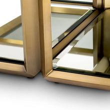Load image into Gallery viewer, Coffee Table Callum brushed brass finish set of 4

