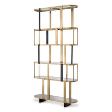 Load image into Gallery viewer, Cabinet Clio Round brushed brass finish
