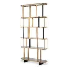 Load image into Gallery viewer, Cabinet Clio Round brushed brass finish
