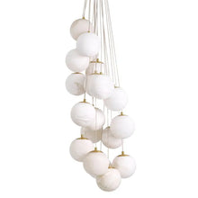 Load image into Gallery viewer, Chandelier Sphinx L antique brass finish alabaster
