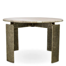 Load image into Gallery viewer, Dining Table Bodega Round antique brass finish

