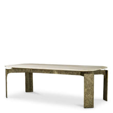 Load image into Gallery viewer, Dining Table Bodega Rectangular antique brass finish
