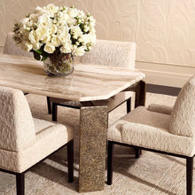 Load image into Gallery viewer, Dining Table Bodega Rectangular antique brass finish
