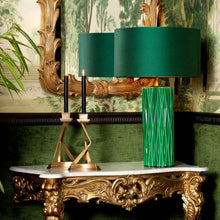 Load image into Gallery viewer, Table Lamp Amarello green ceramic incl shade

