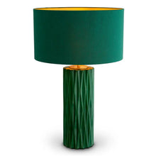 Load image into Gallery viewer, Table Lamp Amarello green ceramic incl shade
