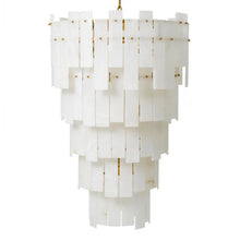 Load image into Gallery viewer, Chandelier Greyson XL antique brass finish alabaster
