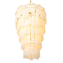 Load image into Gallery viewer, Chandelier Greyson XL antique brass finish alabaster
