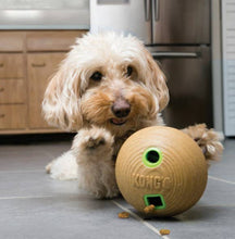 Load image into Gallery viewer, KONG® Bamboo Feeder Ball Dog Enrichment Toy Medium
