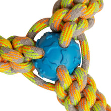 Load image into Gallery viewer, SnugArooz Fling N' Fun Rope Dog Toy Assorted Colors 7"

