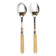 Load image into Gallery viewer, Albero Oak Salad Server Set
