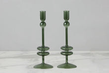 Load image into Gallery viewer, Glass Candlestick Pair

