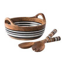 Load image into Gallery viewer, Stonewood Stripe Salad Server Set of 2pc - By Juliska

