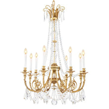 Load image into Gallery viewer, Chandelier Duvaux antique gold finish
